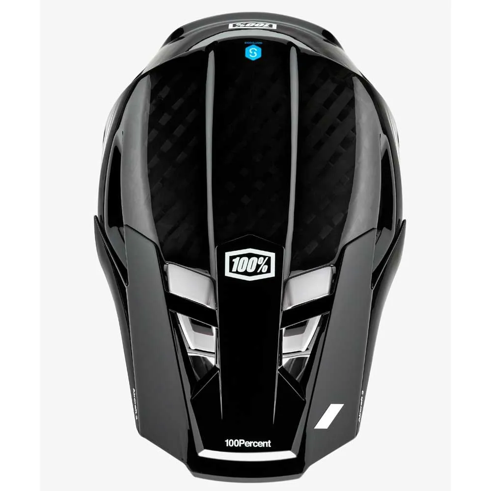 100% Aircraft 2 Downhillhelm, Black / white