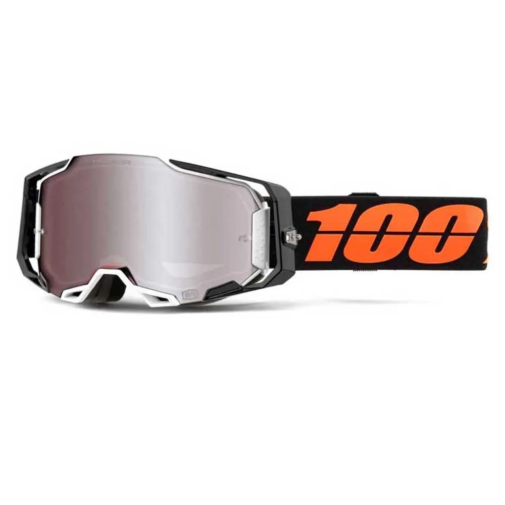 100% Armega Blacktail Brille, Black, Hiper Silver Mirror/CAT3 100% Armega Blacktail Brille, Black, Hiper Silver Mirror/CAT3