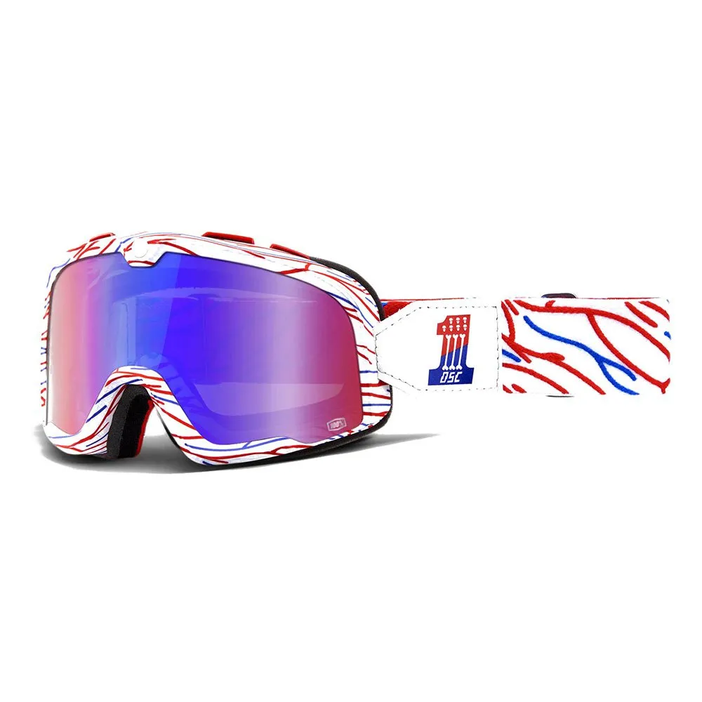 100% Barstow Mirror Brille, Death spray, Red / Blue Mirror/CAT2 100% Barstow Mirror Brille, Death spray, Red / Blue Mirror/CAT2