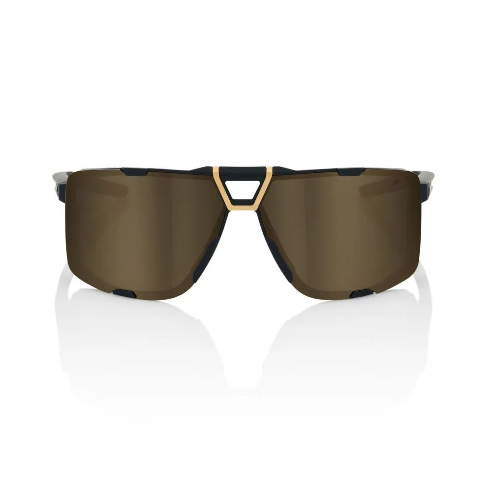 100% Eastcraft Soft Tact Black Soft Gold Mirror Hiper Lens Sonnenbrille unisex, Black / gold, One Size