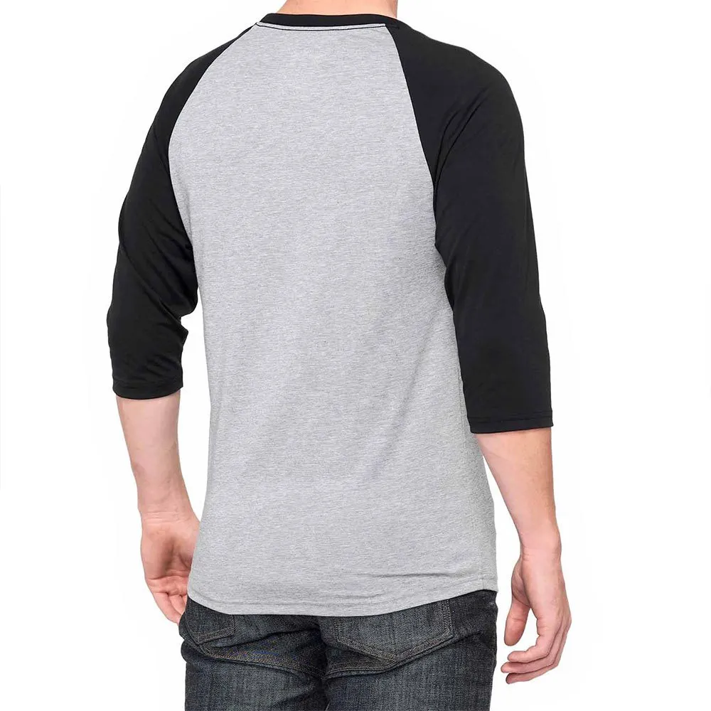 100% Essential 3/4-arm T-shirt, Grey / black, S 100% Essential 3/4-arm T-shirt, Grey / black, S