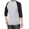 100% Essential 3/4-arm T-shirt, Grey / black, S