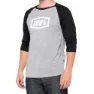 100% Essential 3/4-arm T-shirt, Grey / black, S
