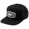 100% Essential Snapback Kappe, Black