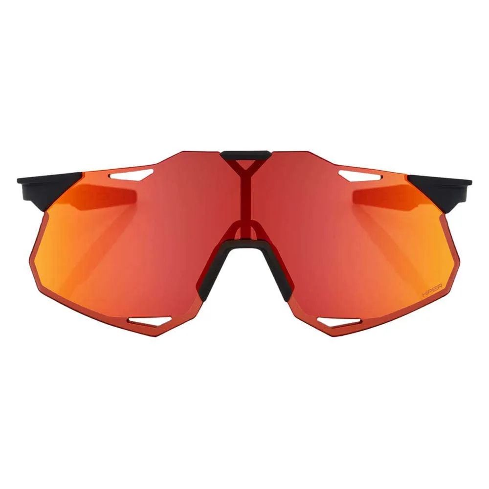 100% Hypercraft Xs Sonnenbrille Refurbished, Soft tact black, Hiper Red Multilayer Mirror/CAT3