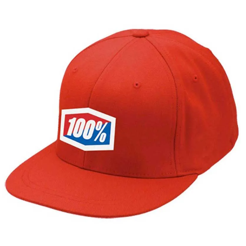 100% Icon Flexfit Kappe, Red