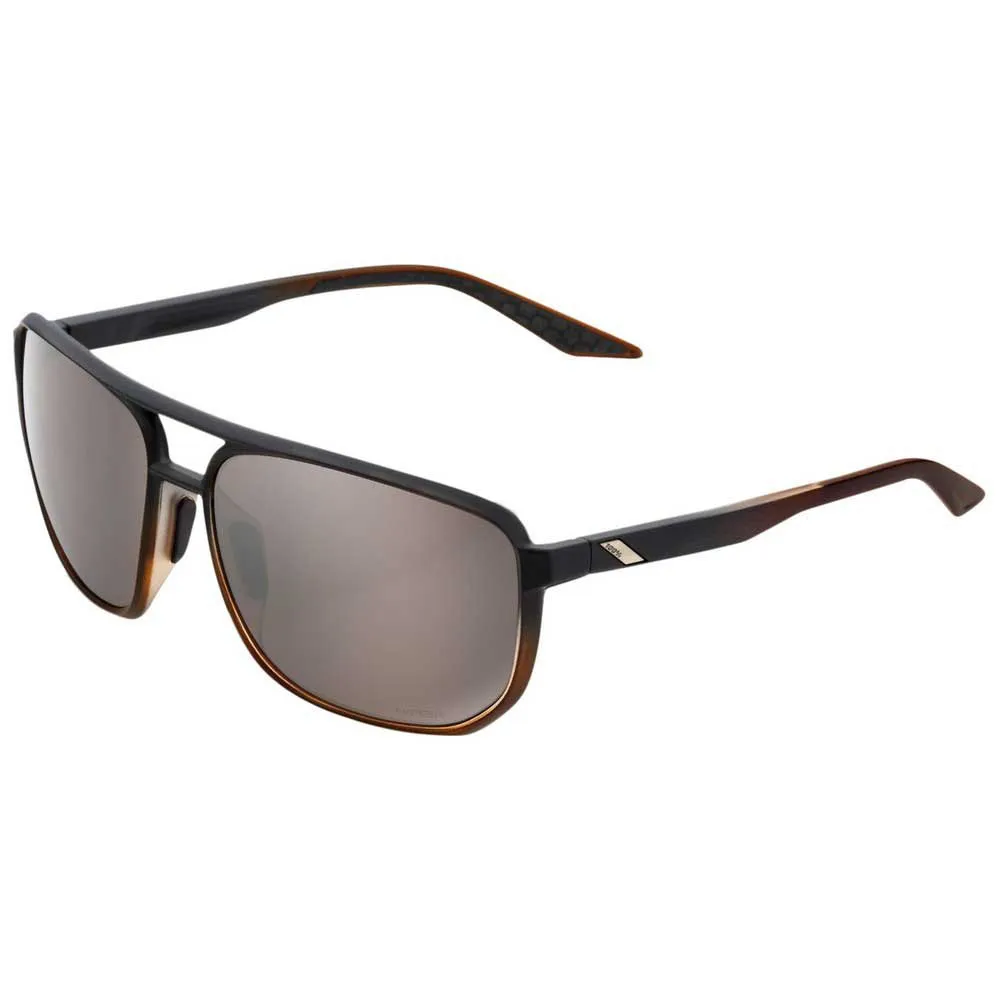 100% Konnor Spiegel-sonnenbrille, Matte translucent brown fade, HIPER Silver Mirror/CAT3 100% Konnor Spiegel-sonnenbrille, Matte translucent brown fade, HIPER Silver Mirror/CAT3