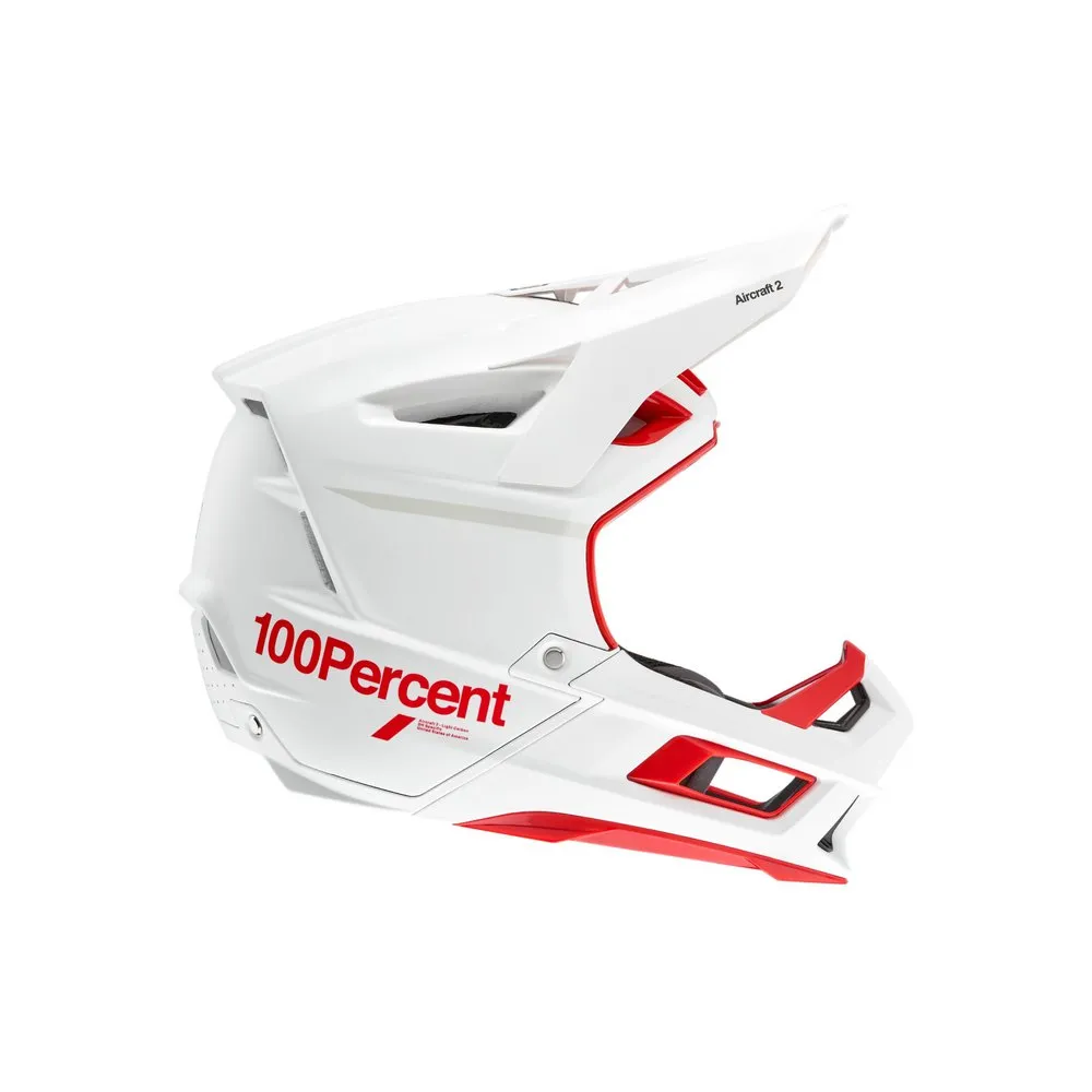 100% Mountain Bike 100% Aircraft 2 Sp21 Downhillhelm, Rouge / blanc 100% Mountain Bike 100% Aircraft 2 Sp21 Downhillhelm, Rouge / blanc