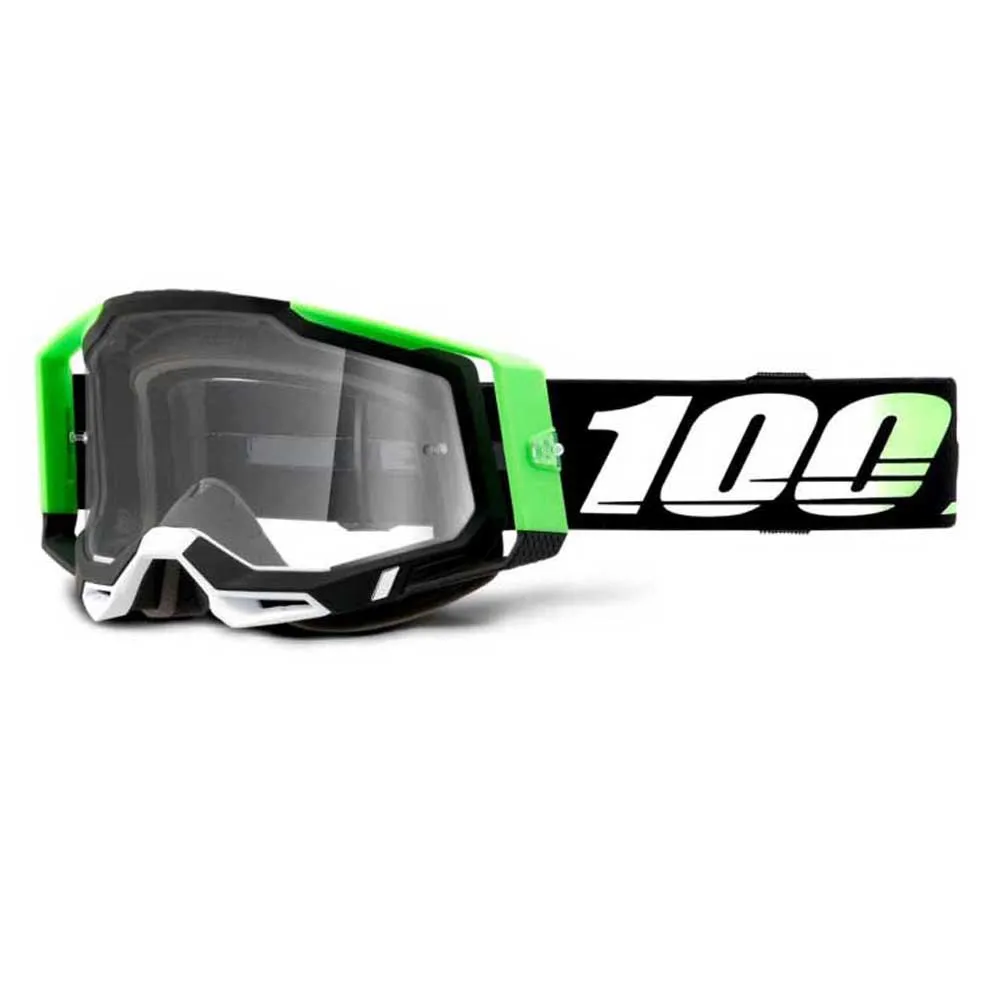 100% Racecraft 2 Kalkuta Brille, Black / green, Clear Mirror/CAT0 100% Racecraft 2 Kalkuta Brille, Black / green, Clear Mirror/CAT0