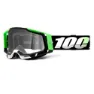 100% Racecraft 2 Kalkuta Brille, Black / green, Clear Mirror/CAT0