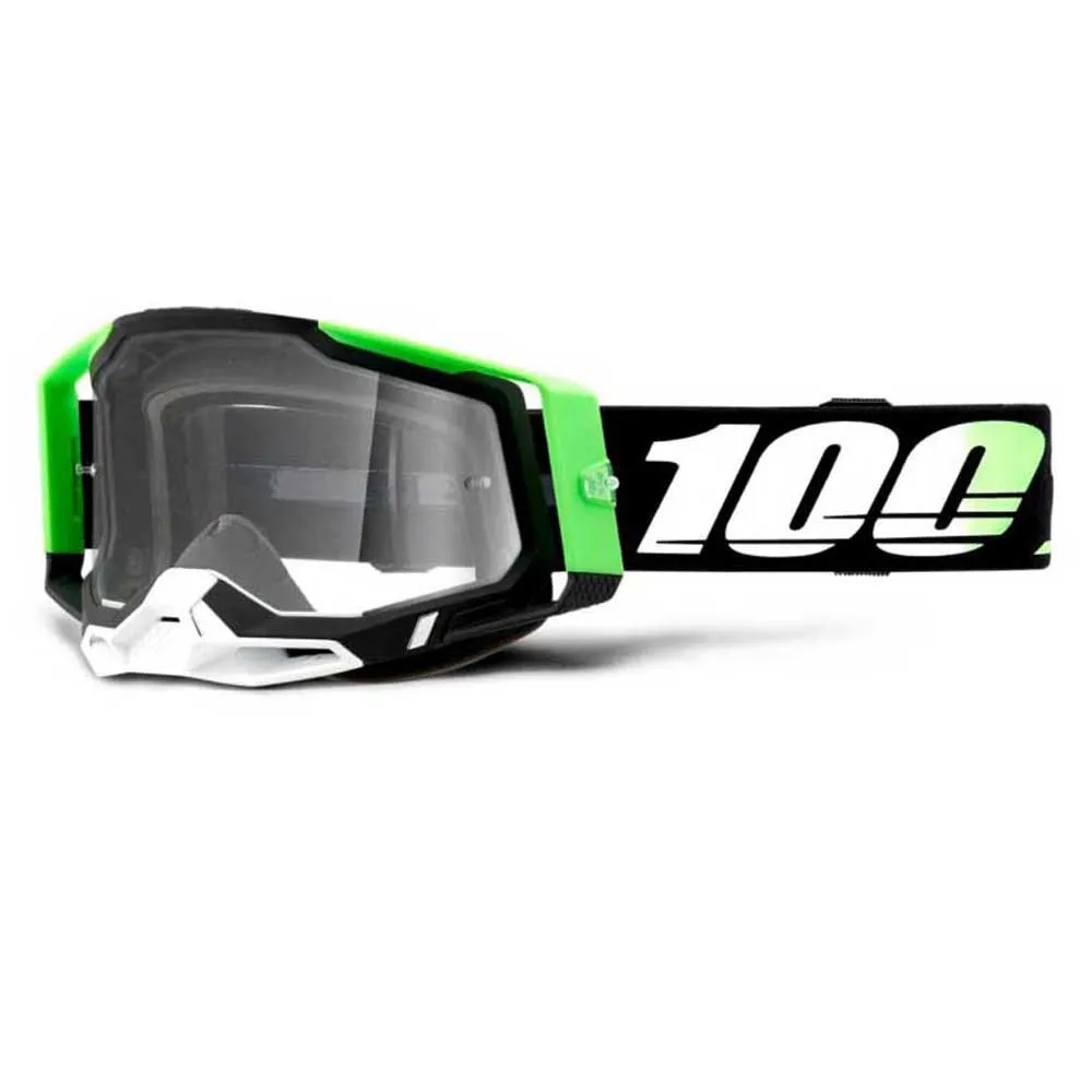 100% Racecraft 2 Kalkuta Brille, Black / green, Clear Mirror/CAT0 100% Racecraft 2 Kalkuta Brille, Black / green, Clear Mirror/CAT0
