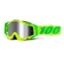 100% Racercraft Plus Mirror Brille, Sour soul, Injected Silver Flash Mirror/CAT3