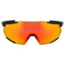 100% Racetrap 3.0 Sonnenbrille, Soft tact black, Hiper Red Multilayer Mirror/CAT3