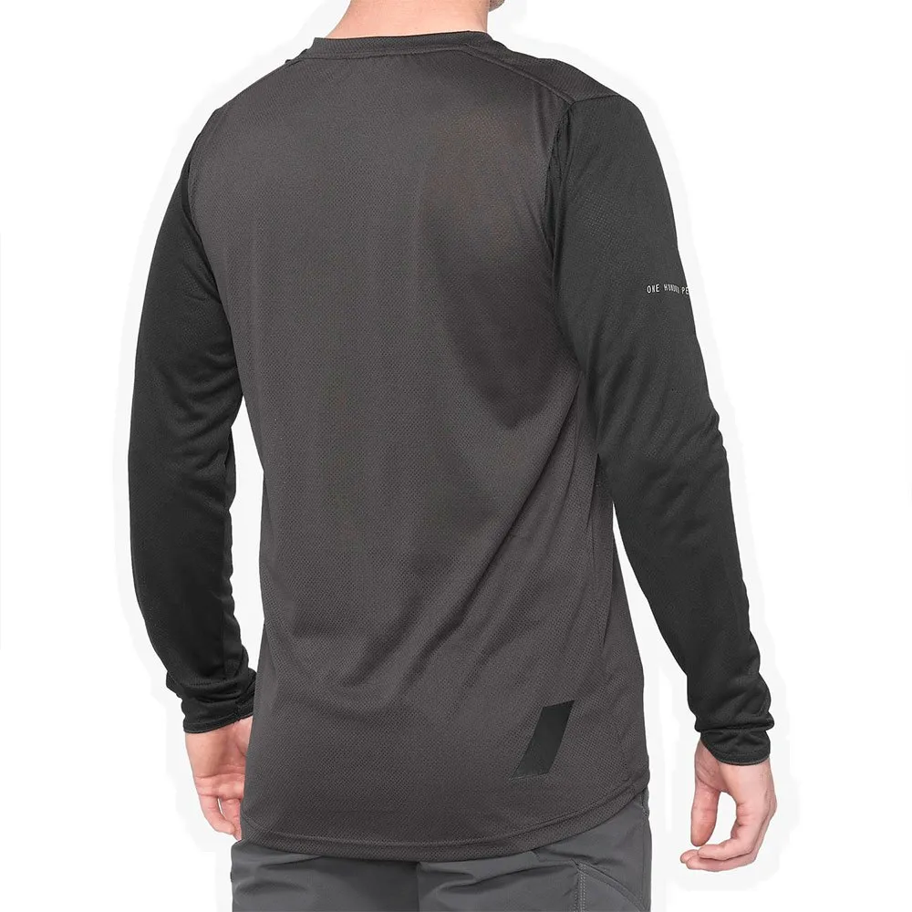 100% Ridecamp Langarm-trikot, Black / charcoal, M