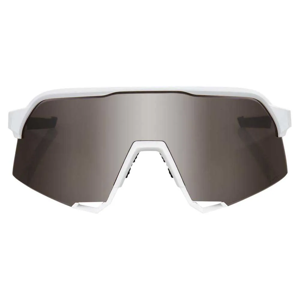 100% S3 Sonnenbrille, Matte white, Hiper Blue Multilayer Mirror Lens/CAT3