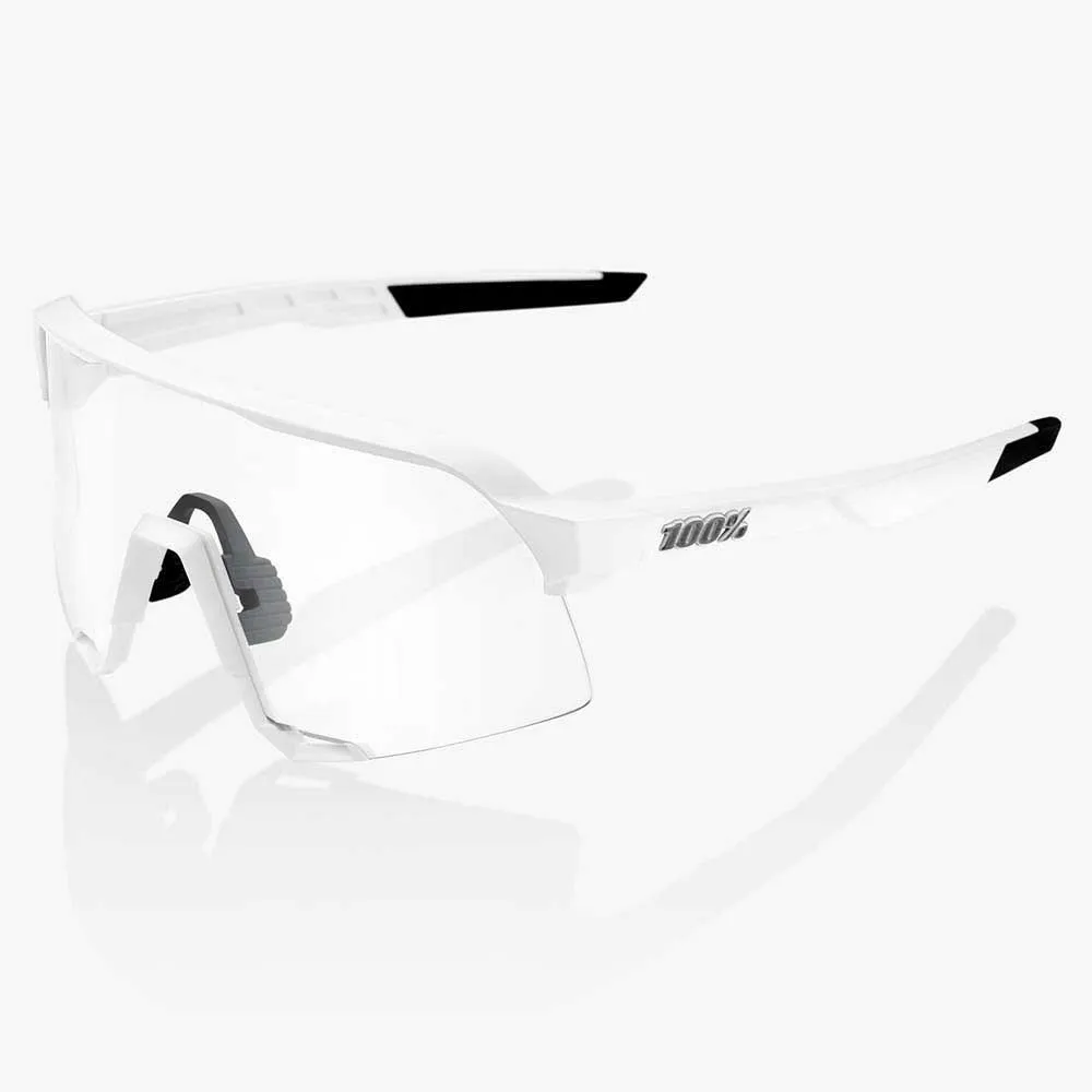 100% S3 Sonnenbrille, Matte white, Hiper Blue Multilayer Mirror Lens/CAT3