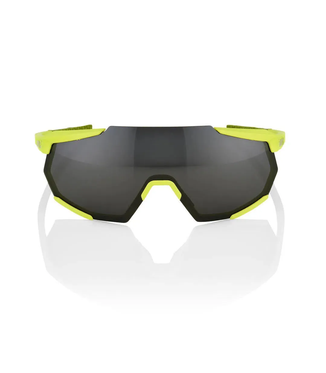 100% Sonnenbrillen Racetrap Soft Tact, Bananenschwarze spiegelgläser