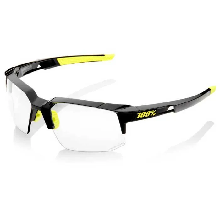 100% Speedcoupe Photochrome Sonnenbrille, Gloss black, Photocromic Clear/CAT1-3 100% Speedcoupe Photochrome Sonnenbrille, Gloss black, Photocromic Clear/CAT1-3