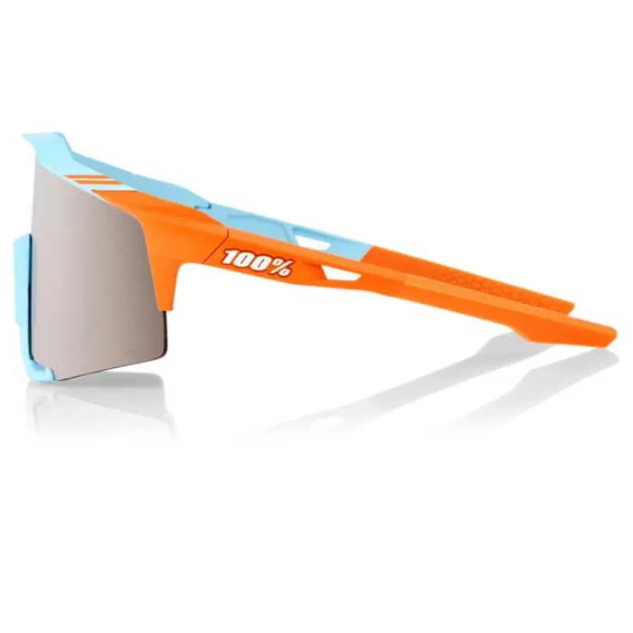 100% Speedcraft Sonnenbrille, Soft tact two tone, HiPER Silver Mirror Lens/CAT3