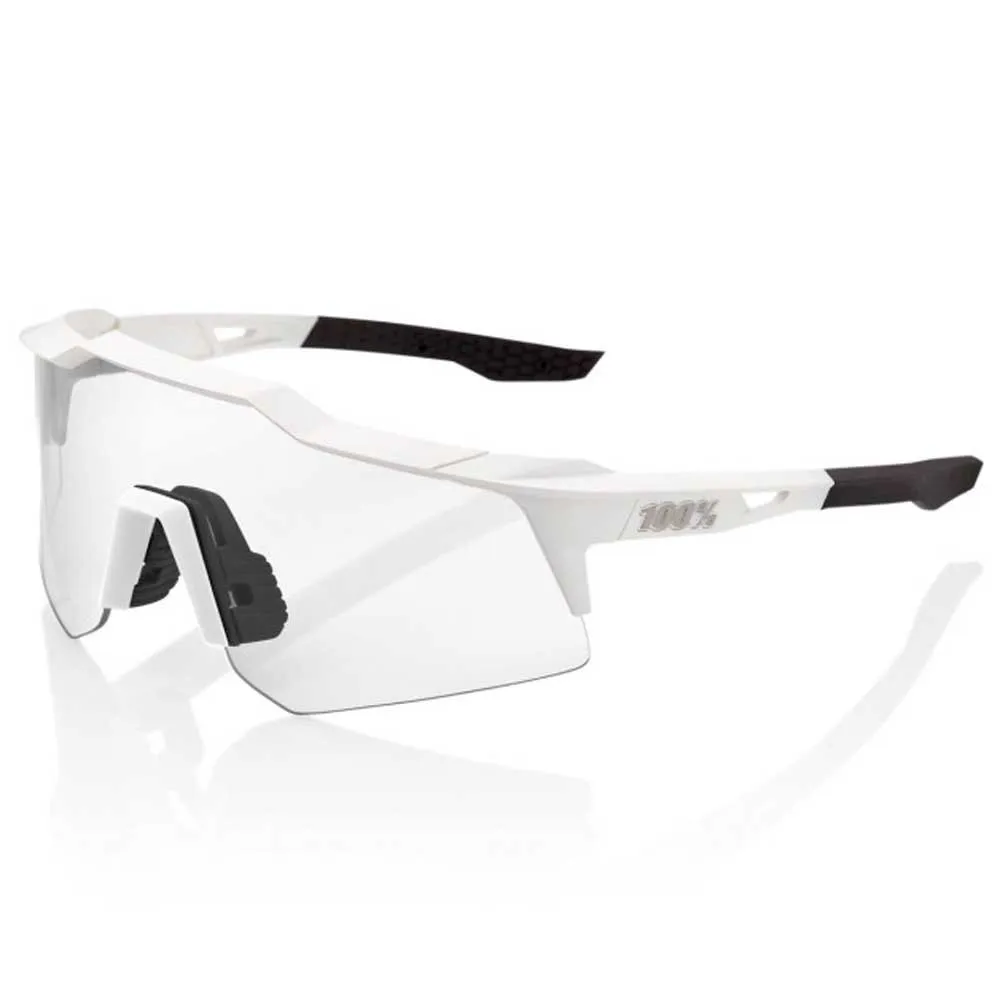 100% Speedtrap Xs Sonnenbrille, Matt white, Blue Multilayer Mirror/CAT3