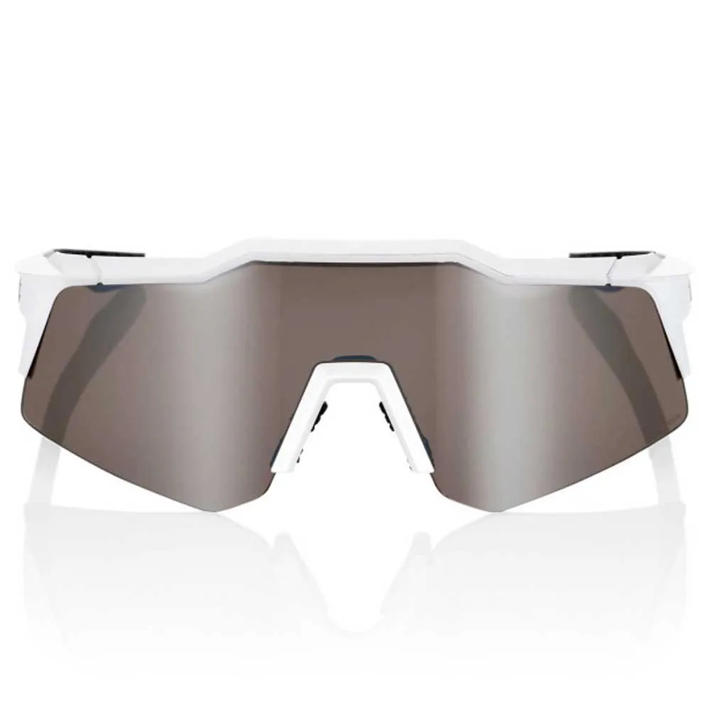 100% Speedtrap Xs Sonnenbrille, Matt white, Blue Multilayer Mirror/CAT3