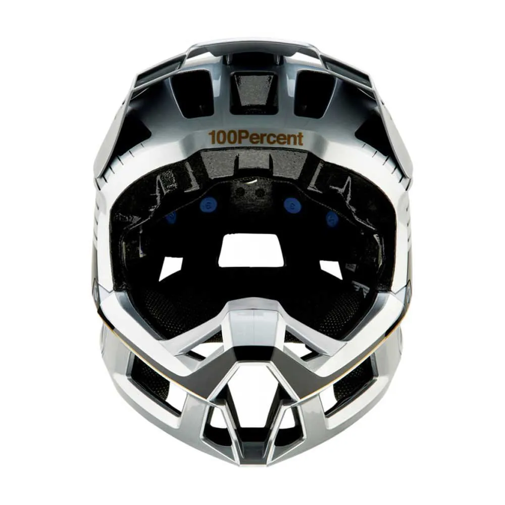 100% Trajecta Fidlock Downhillhelm, Ranelagh silver 100% Trajecta Fidlock Downhillhelm, Ranelagh silver