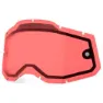 100% Vented Dual Pane Racecraft2/accuri2/strata2 Ersatzlinsen, Red, CAT3
