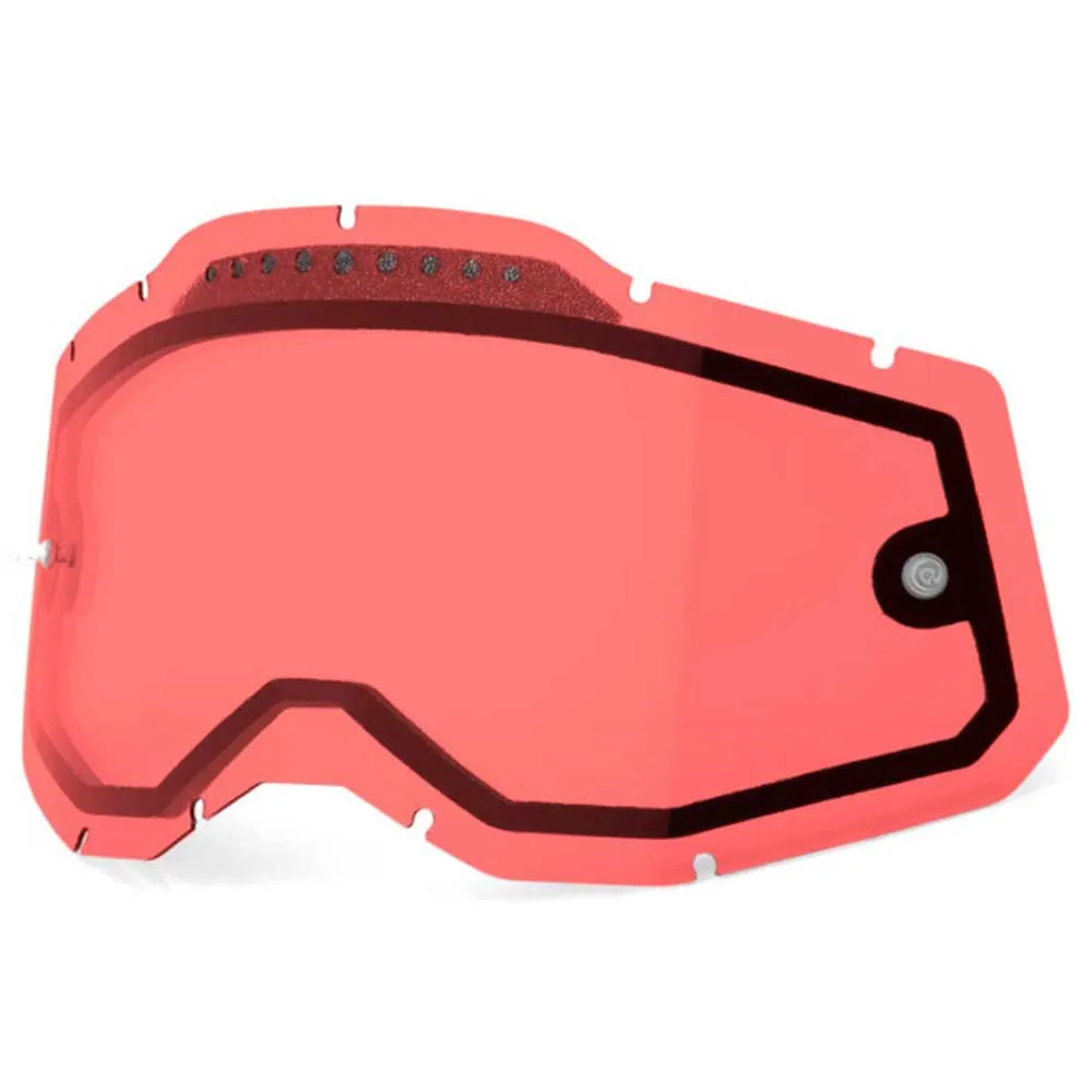 100% Vented Dual Pane Racecraft2/accuri2/strata2 Ersatzlinsen, Red, CAT3