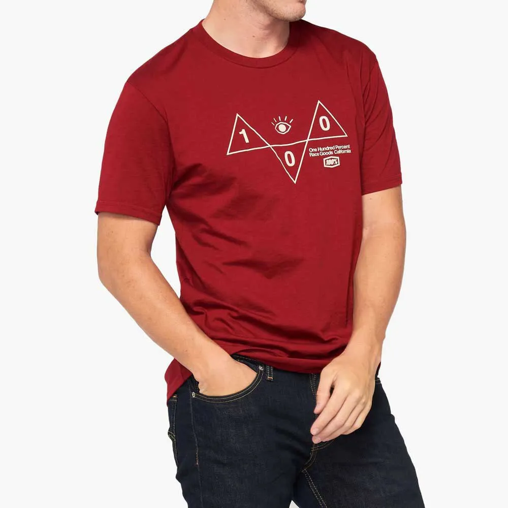 100% Vision Kurzarm-t-shirt, Brick, M