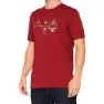 100% Vision Kurzarm-t-shirt, Brick, M