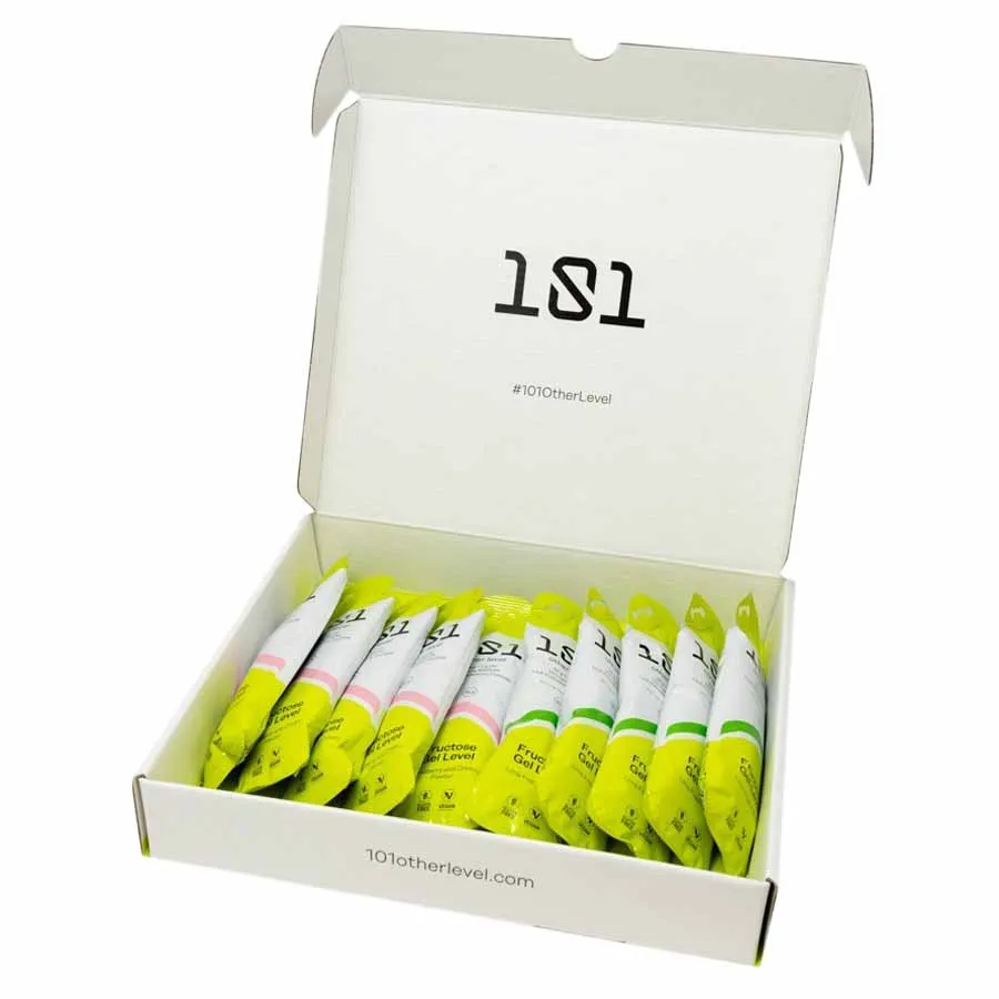 101 Other Level Fructose Gel Level Schachtel Mit Energiegelen Erdbeere & Limette 81g 10 Einheiten, Multicolour, One Size 101 Other Level Fructose Gel Level Schachtel Mit Energiegelen Erdbeere & Limette 81g 10 Einheiten, Multicolour, One Size