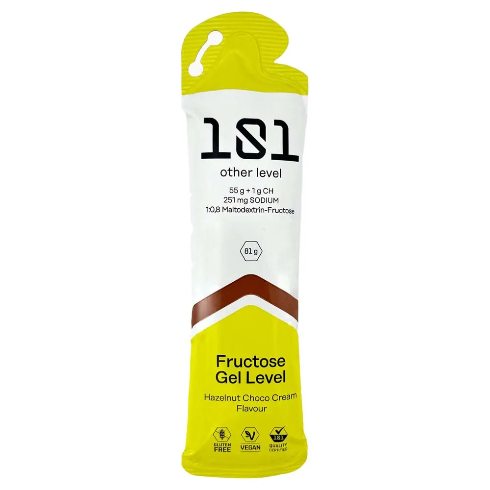 101 Other Level Fructose Gel Level Schachtel Mit Energiegelen Haselnuss&schokolade&sahne 81g 24 Einheiten, One size