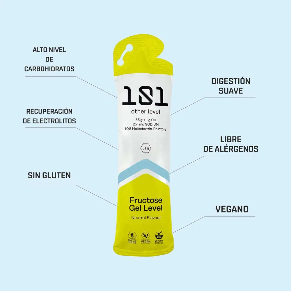 101 Other Level Fructose Gel Level Schachtel Mit Energiegelen Neutraler Geschmack 81g 24 Einheiten, One size 101 Other Level Fructose Gel Level Schachtel Mit Energiegelen Neutraler Geschmack 81g 24 Einheiten, One size