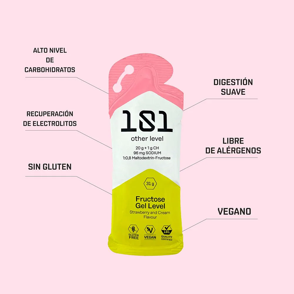 101 Other Level Fructose Gel Level Schachtel Mit Energiegelen Sahne Und Erdbeeren 31g 24 Einheiten, One size 101 Other Level Fructose Gel Level Schachtel Mit Energiegelen Sahne Und Erdbeeren 31g 24 Einheiten, One size