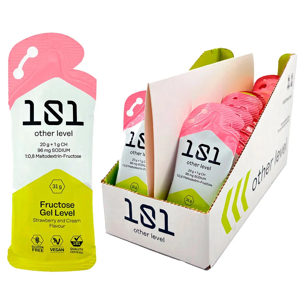 101 Other Level Fructose Gel Level Schachtel Mit Energiegelen Sahne Und Erdbeeren 31g 24 Einheiten, One size 101 Other Level Fructose Gel Level Schachtel Mit Energiegelen Sahne Und Erdbeeren 31g 24 Einheiten, One size