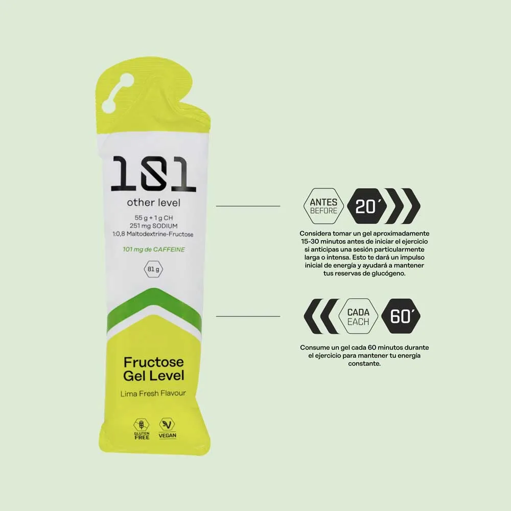 101 Other Level Fructose Level Schachtel Mit Energiegelen 81g 24 Einheiten, One size 101 Other Level Fructose Level Schachtel Mit Energiegelen 81g 24 Einheiten, One size