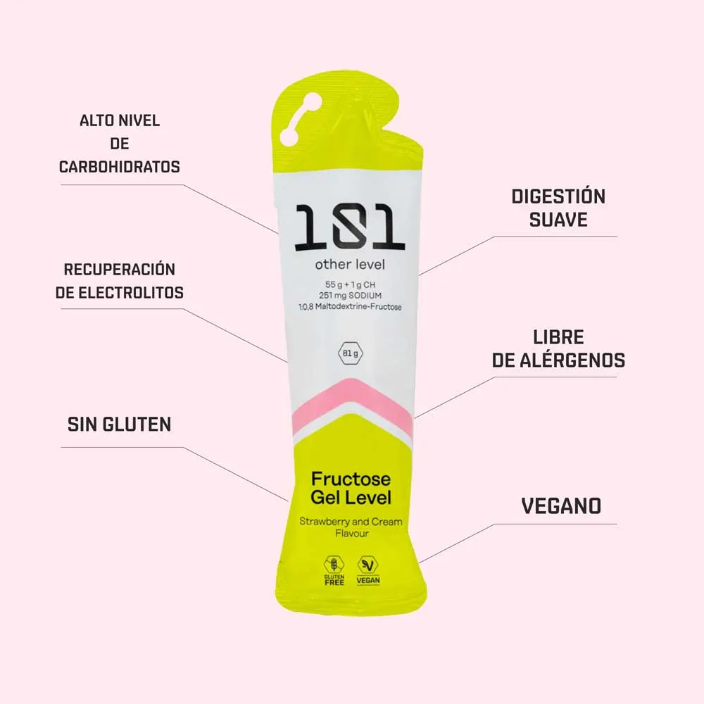 101 Other Level Fructose Level Schachtel Mit Energiegelen Sahne Und Erdbeeren 81g 24 Einheiten, One size 101 Other Level Fructose Level Schachtel Mit Energiegelen Sahne Und Erdbeeren 81g 24 Einheiten, One size
