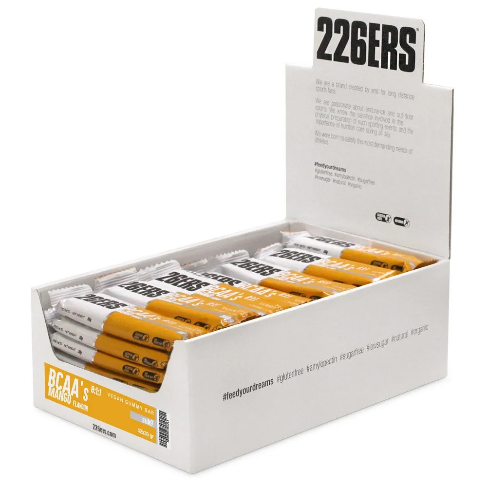 226ERS Bcaa´s Vegan Energie Gummibärchen Box Mango 30g 42 Einheiten, One size 226ERS Bcaa´s Vegan Energie Gummibärchen Box Mango 30g 42 Einheiten, One size