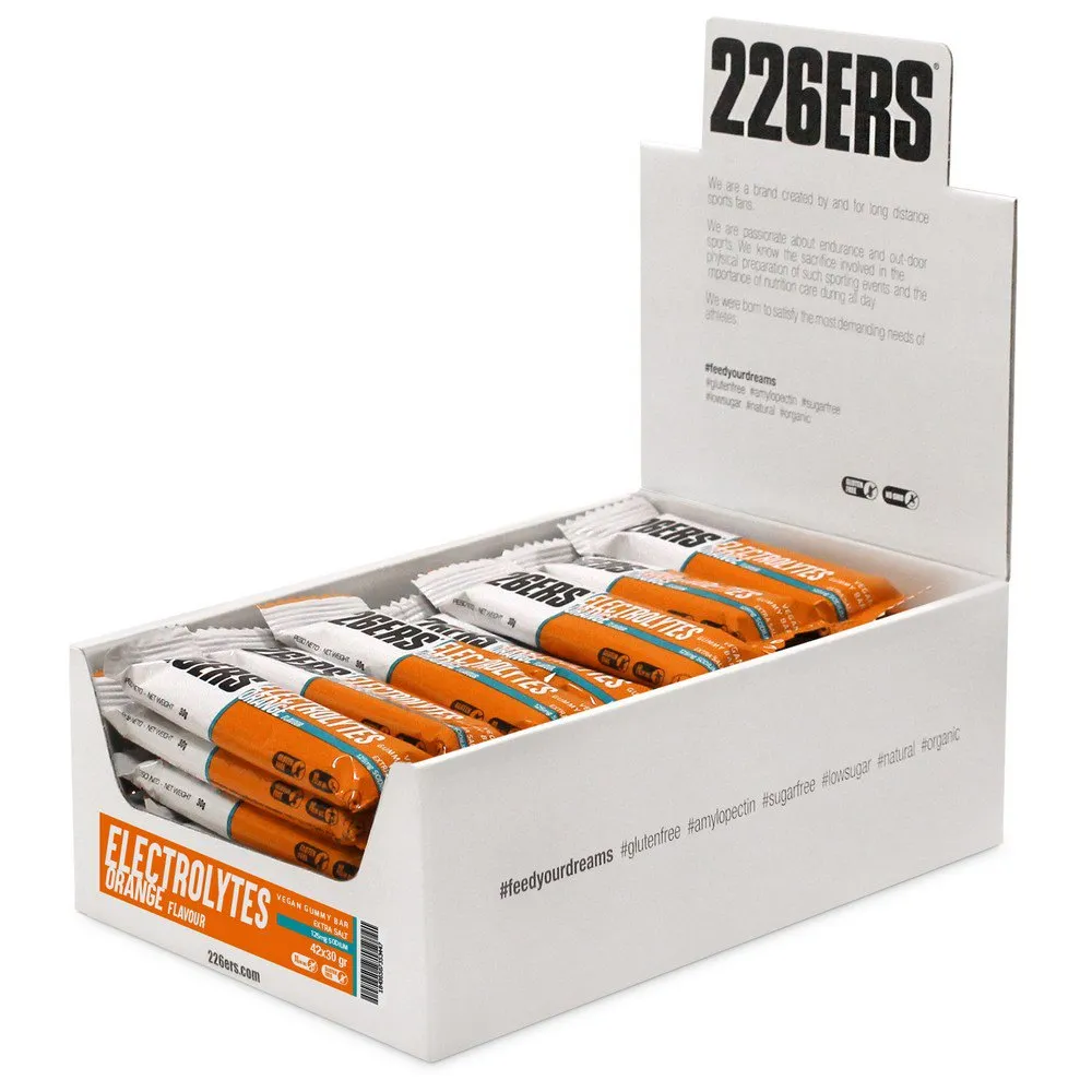 226ERS Electrolytes Vegan Schachtel Mit Gummibär-energieriegeln Orange 30g 42 Einheiten, One size 226ERS Electrolytes Vegan Schachtel Mit Gummibär-energieriegeln Orange 30g 42 Einheiten, One size