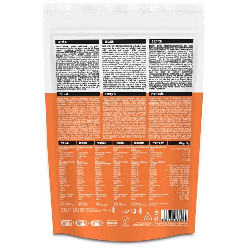 226ERS Energietrankpulver Mandarine 1000g, One size