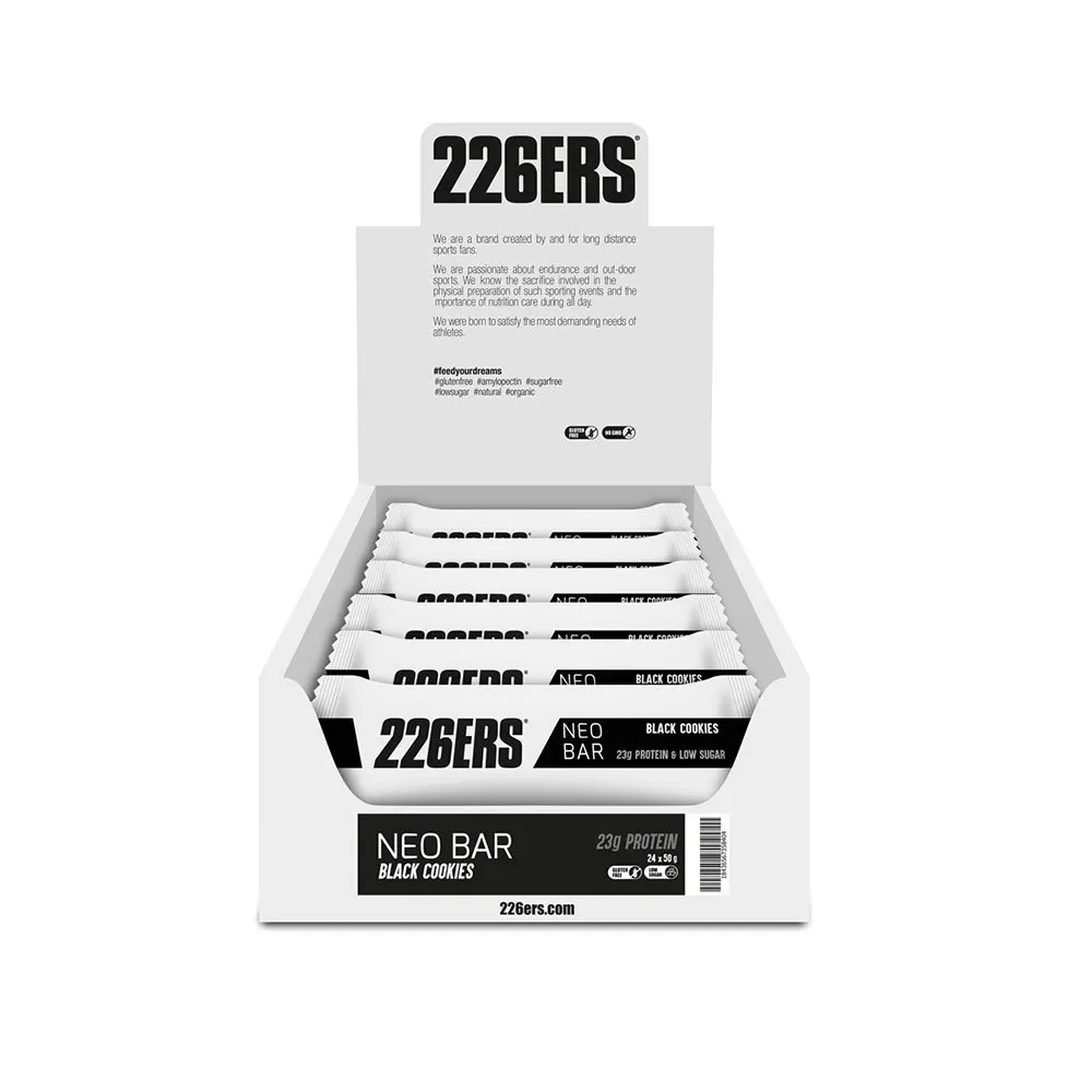 226ERS Neo Proteinriegelbox Schwarze Kekse 23g 24 Einheiten, One size 226ERS Neo Proteinriegelbox Schwarze Kekse 23g 24 Einheiten, One size