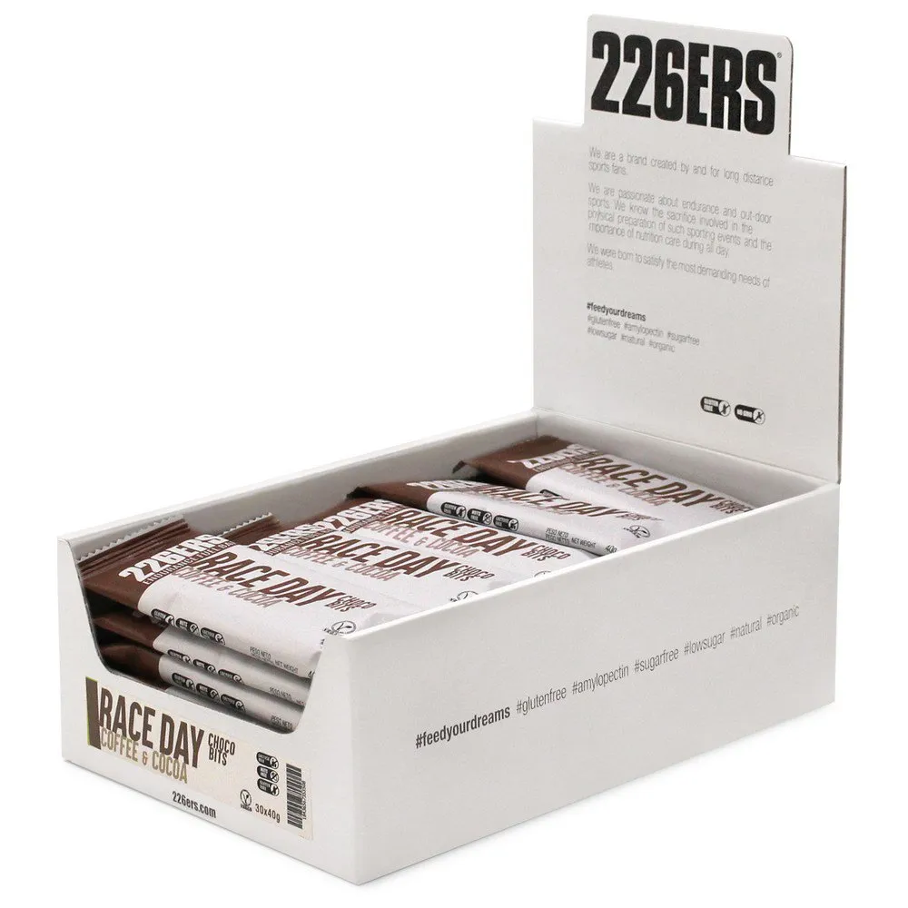 226ERS Race Day Choco Bits Energie-riegel-box Koffie 40g 30 Einheiten, One size 226ERS Race Day Choco Bits Energie-riegel-box Koffie 40g 30 Einheiten, One size