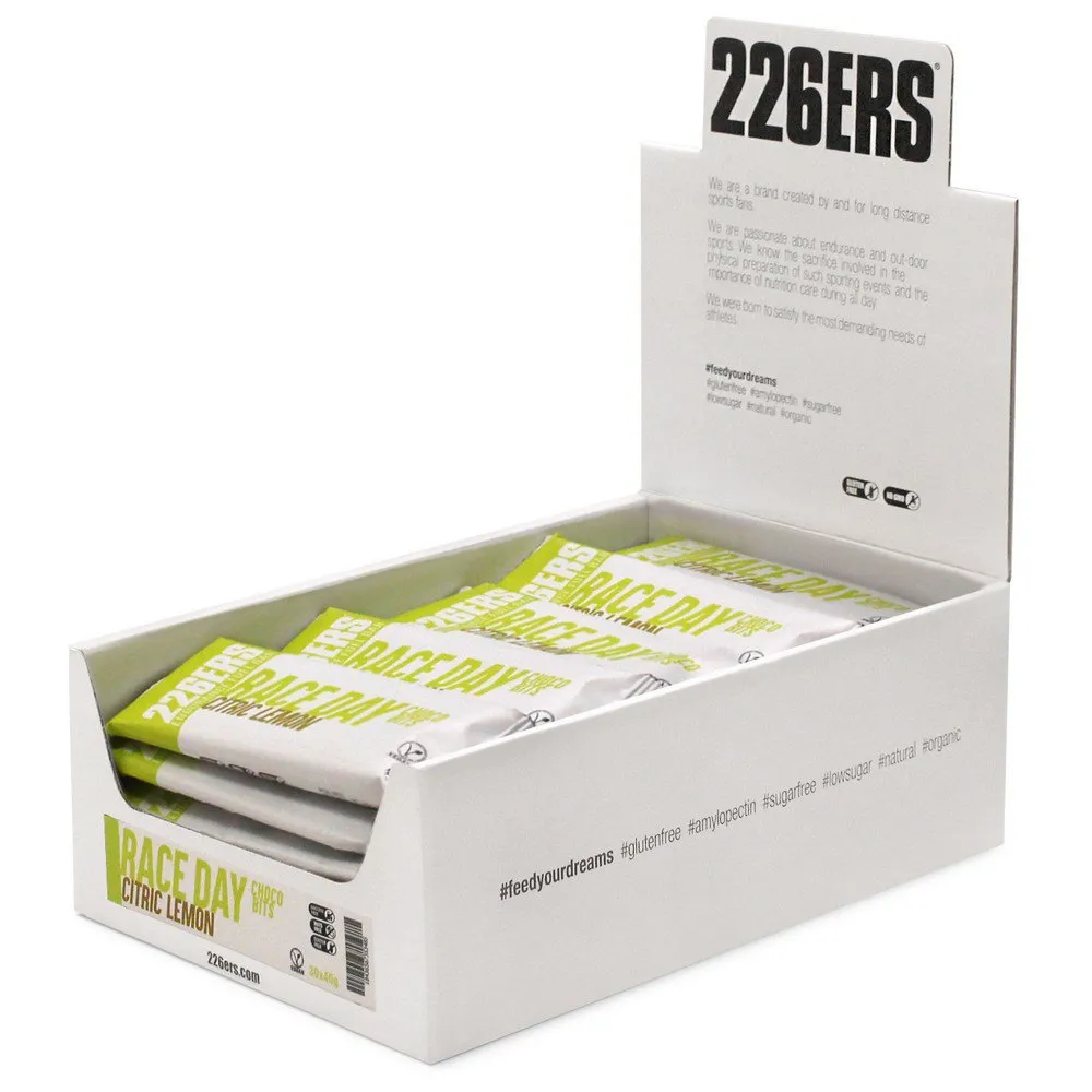 226ERS Race Day Choco Bits Energie-riegel-box Zitrone 40g 30 Einheiten, One size 226ERS Race Day Choco Bits Energie-riegel-box Zitrone 40g 30 Einheiten, One size