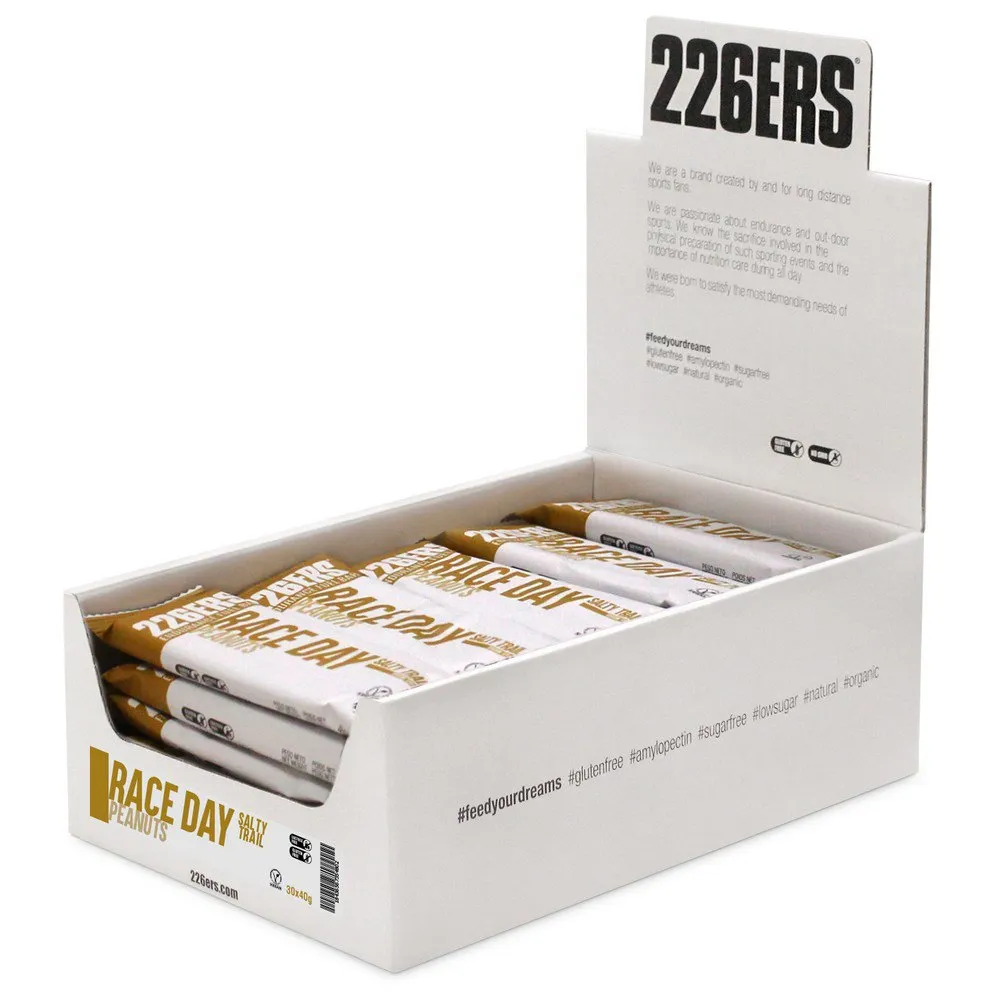 226ERS Race Day Salty Trail Energie-riegel-box Erdnuss 40g 30 Einheiten, One size 226ERS Race Day Salty Trail Energie-riegel-box Erdnuss 40g 30 Einheiten, One size