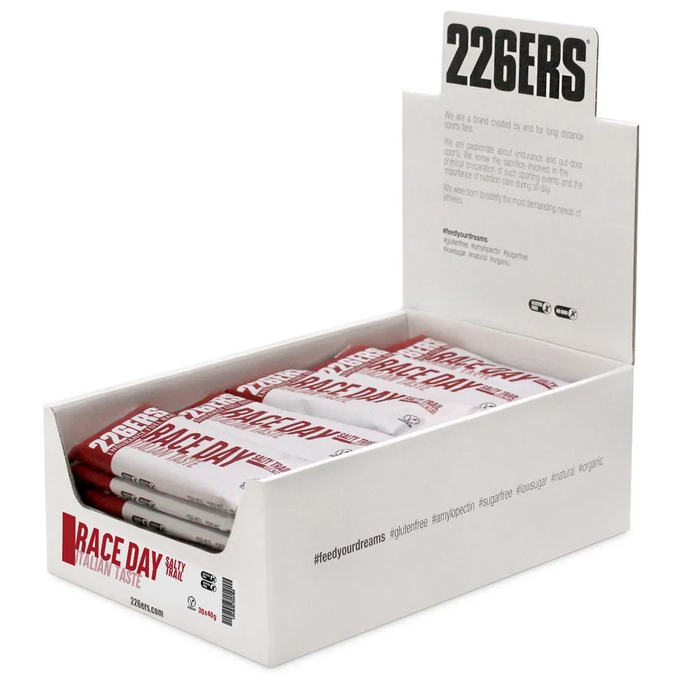 226ERS Race Day Salty Trail Energie-riegel-box Italienischer Geschmack 40g 30 Einheiten, One size 226ERS Race Day Salty Trail Energie-riegel-box Italienischer Geschmack 40g 30 Einheiten, One size