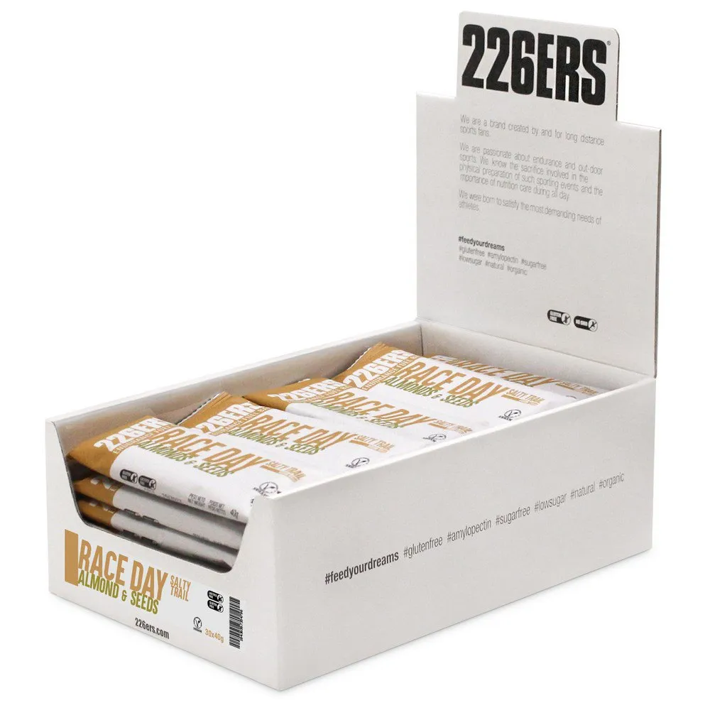 226ERS Race Day Salty Trail Energie-riegel-box Mandeln Und Samen 40g 30 Einheiten, One size
