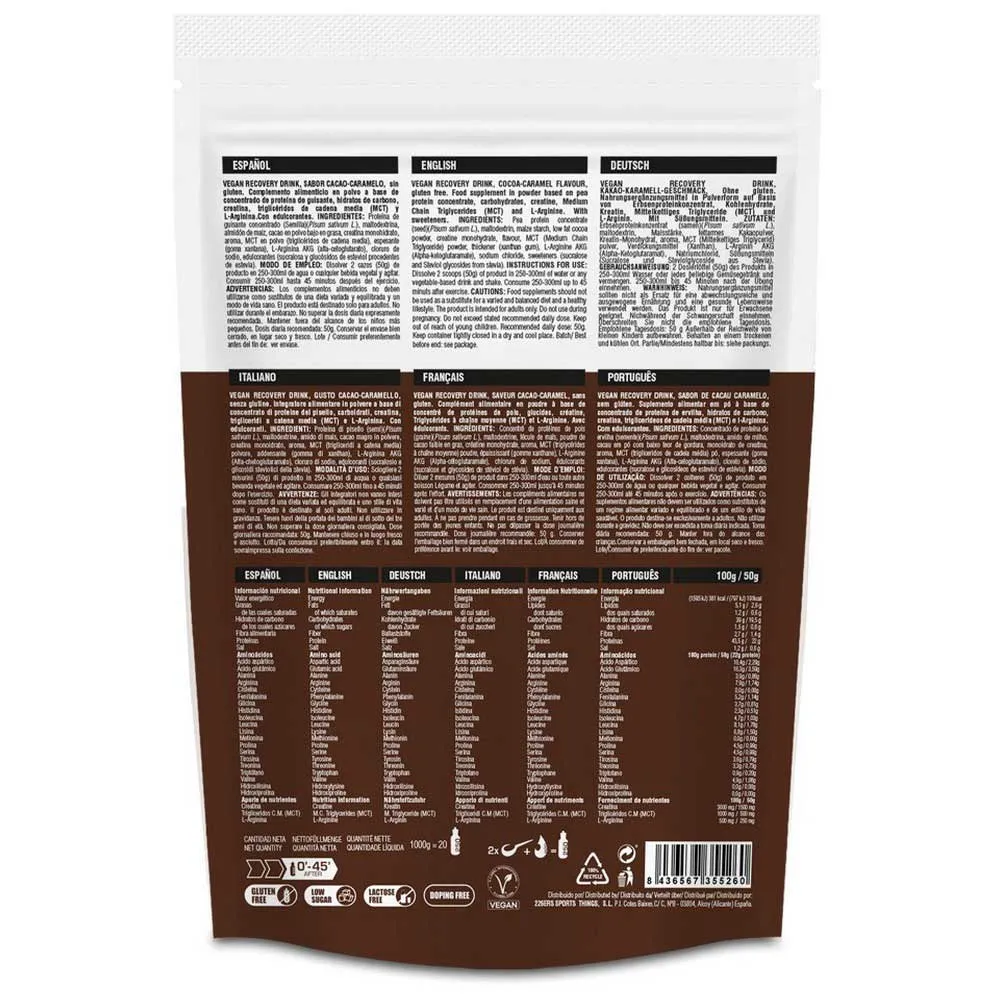 226ERS Vegan Erholungsgetränk Kakao Und Karamell 1kg, One size