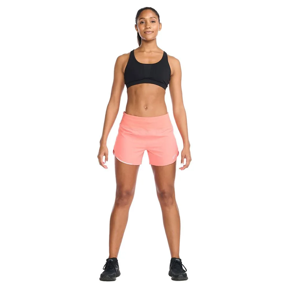 2XU Aero 4´´ Kurze Hose female, Hyper coral / white reflective 2XU Aero 4´´ Kurze Hose female, Hyper coral / white reflective