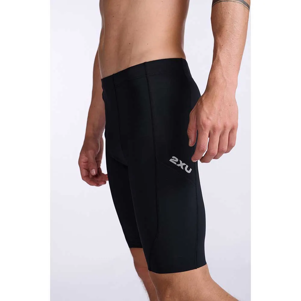 2XU Aero Compression Kurze Leggings male, Black / silver reflective