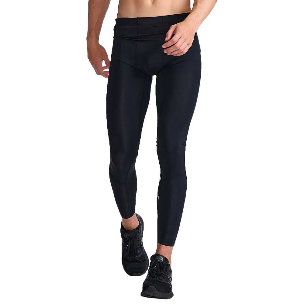 2XU Aero Compression Leggings, Black / silver reflective, Regular 2XU Aero Compression Leggings, Black / silver reflective, Regular